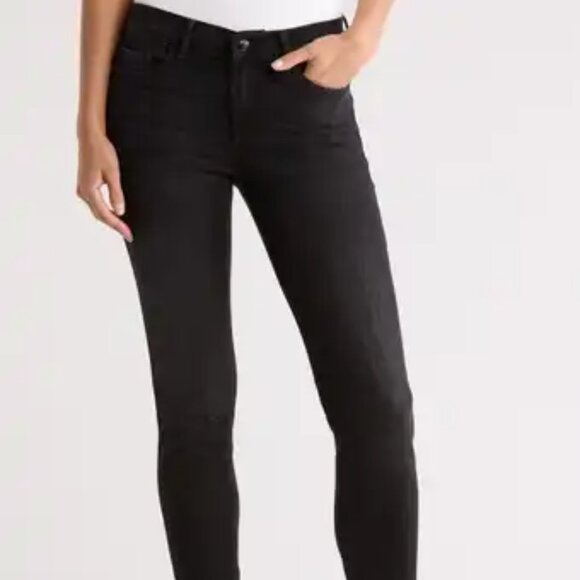 Pre-Loved True Religion Jennie Curvy Midrise Skinny Grey Black Jeans - Womens 29 - Picture 1 of 8